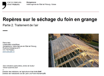 Ventilation et repères sur le séchage du foin en grange (en Vrac)